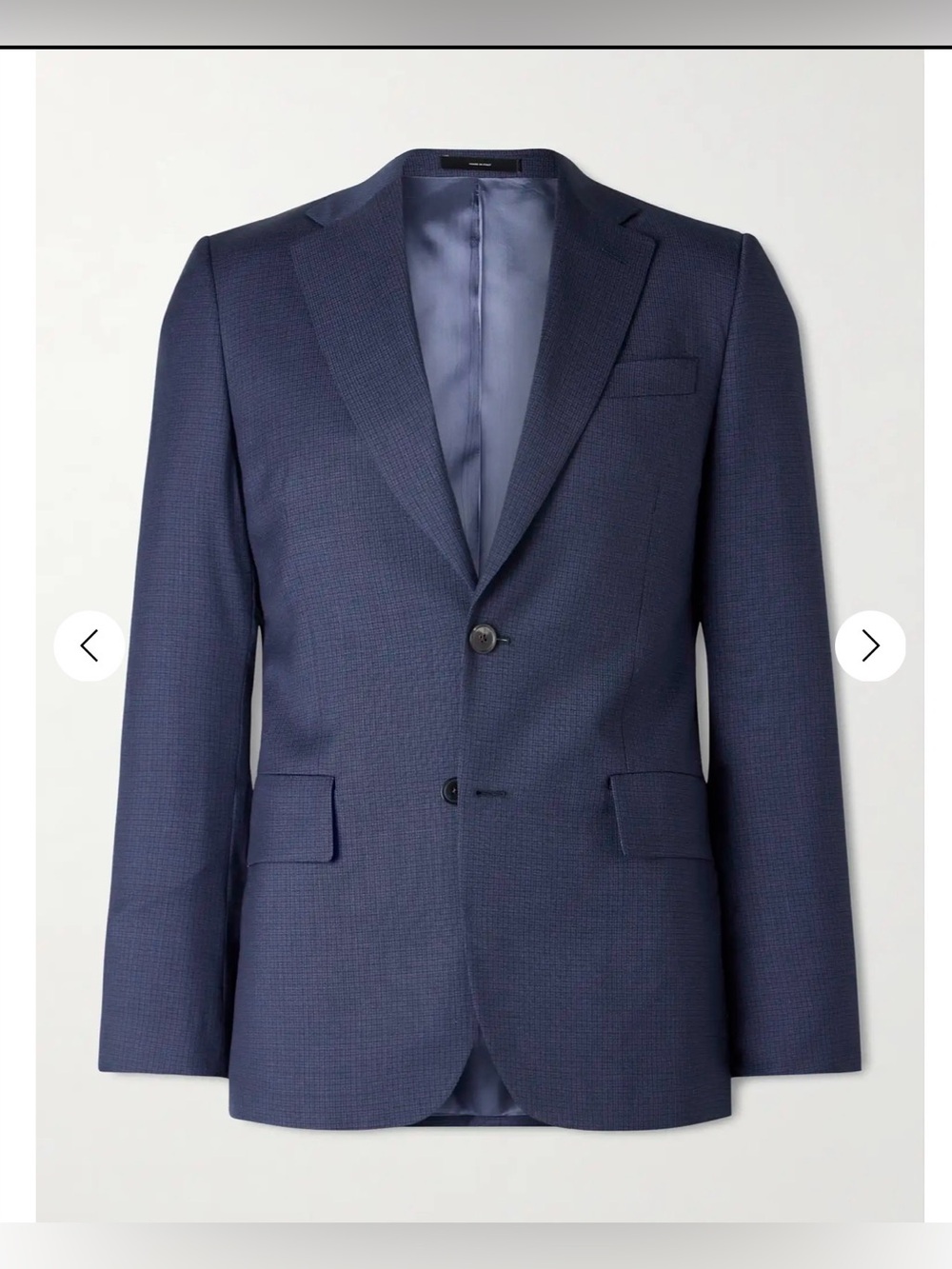 Paul Smith Navy Textured Two-Button Blazer Kensington fit 42/6R made in Italy